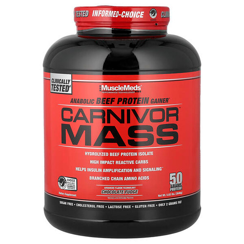 <img alt="MuscleMeds, Carnivor Mass, Anabolic Beef Protein Gainer, Chocolate Fudge, 5.83 lbs (2,646 g)" title="MuscleMeds, Carnivor Mass, Anabolic Beef Protein Gainer, Chocolate Fudge, 5.83 lbs (2,646 g),891597002641"