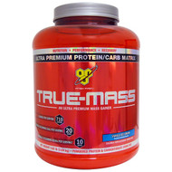BSN, True Mass, Ultra Premium Protein/Carb Matrix, Vanilla Ice Cream, 5.82 lbs (2.64 kg)