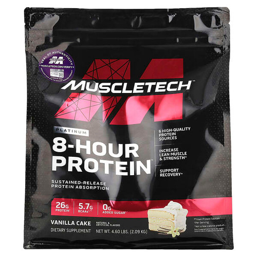 <img alt="MuscleTech, Platinum 8-Hour Protein, Vanilla Cake, 4.6 lbs (2.09 kg)" title="MuscleTech, Platinum 8-Hour Protein, Vanilla Cake, 4.6 lbs (2.09 kg),631656703535"
