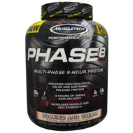Muscletech, Performance Series, Phase8, Multi-Phase 8-Hour Protein, Cookies and Cream, 4.60 lbs (2.09 kg)