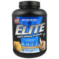 Dymatize Nutrition, Elite 100% Whey Protein Powder, Snickerdoodle, 5 lbs (2.3