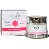 True Natural, Night Cream, Anti-Aging Rose, 1.7 fl oz (50 ml)
