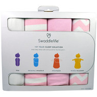 Summer Infant, Swaddle Me, 1st year + Sleep Solution, Pink, 4 Piece Set