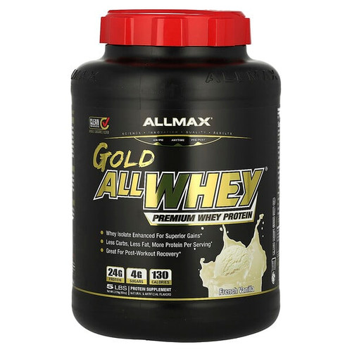 <img alt="ALLMAX, GOLD ALLWHEY, Premium Whey Protein, French Vanilla, 5 lbs (2.27 kg)" title="ALLMAX, GOLD ALLWHEY, Premium Whey Protein, French Vanilla, 5 lbs (2.27 kg),665553121260"