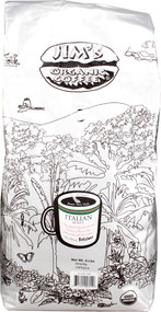 Jims Organic Coffee Organic Whole Bean Coffee Very Dark Italian Roast -- 5 lbs