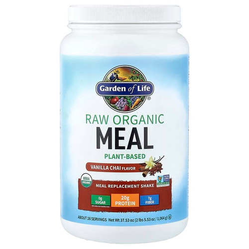 <img alt="Garden of Life, RAW Organic Meal Replacement Shake, Vanilla Chai, 2 lbs 5.53 oz (1,064 g)" title="Garden of Life, RAW Organic Meal Replacement Shake, Vanilla Chai, 2 lbs 5.53 oz (1,064 g),658010116046"
