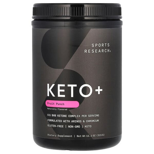 <img alt="Sports Research, Keto+, Fruit Punch, 11.1 oz (315 g)" title="Sports Research, Keto+, Fruit Punch, 11.1 oz (315 g),023249011576"
