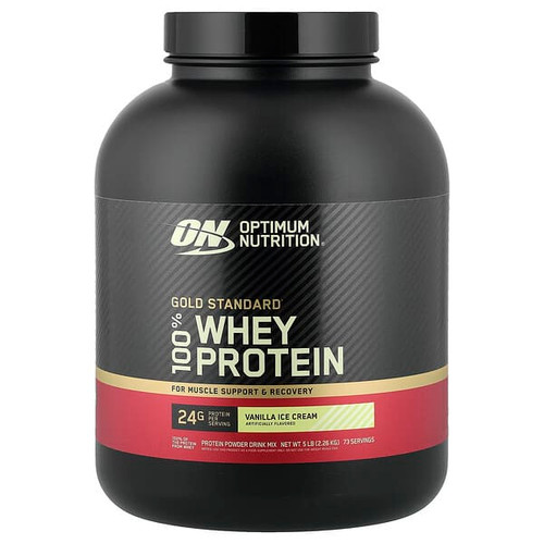 <img alt="Optimum Nutrition, Gold Standard 100% Whey, Vanilla Ice Cream, 5 lb (2.26 kg)" title="Optimum Nutrition, Gold Standard 100% Whey, Vanilla Ice Cream, 5 lb (2.26 kg),748927028706"