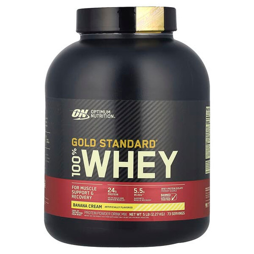 <img alt="Optimum Nutrition, Gold Standard 100% Whey, Banana Cream, 5 lb (2.27 kg)" title="Optimum Nutrition, Gold Standard 100% Whey, Banana Cream, 5 lb (2.27 kg),748927029574"