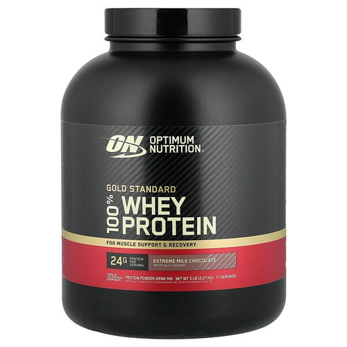<img alt="Optimum Nutrition, Gold Standard 100% Whey Protein, Extreme Milk Chocolate, 5 lb (2.27 kg)" title="Optimum Nutrition, Gold Standard 100% Whey Protein, Extreme Milk Chocolate, 5 lb (2.27 kg),748927024142"