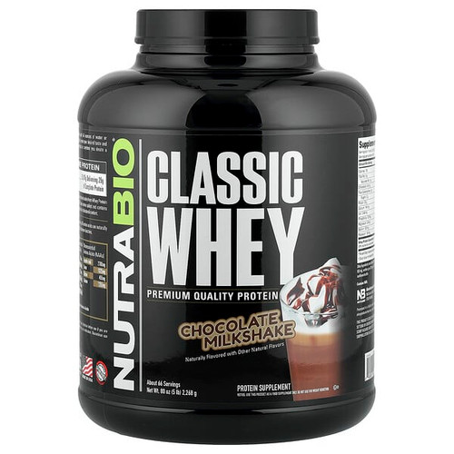 <img alt="NutraBio, Classic Whey Protein, Chocolate Milkshake, 5 lbs (2,268 g)" title="NutraBio, Classic Whey Protein, Chocolate Milkshake, 5 lbs (2,268 g),649908510411"