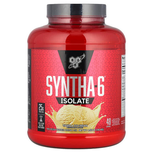 <img alt="BSN, Syntha-6 Isolate, Protein Powder Drink Mix, Vanilla Ice Cream, 4.02 lbs (1.82 kg)" title="BSN, Syntha-6 Isolate, Protein Powder Drink Mix, Vanilla Ice Cream, 4.02 lbs (1.82 kg),834266076109"