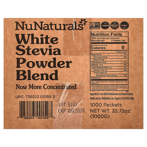 <img alt="NuNaturals, NuStevia, White Stevia Powder, 1,000 Packets, 35.72 oz (1,000 g)" title="NuNaturals, NuStevia, White Stevia Powder, 1,000 Packets, 35.72 oz (1,000 g),739223001593"