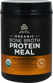 Ancient Nutrition Organic Bone Broth Protein MEAL Peanut Butter - 15 Servings