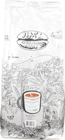 Jims Organic Coffee Medium Light Roast Whole Bean Happy House Blend -- 5 lbs