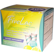 Global Health Trax, FiveLac Probiotic, Lemon Flavor, 60 Packets, .053 oz (1.5 g) Each