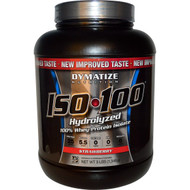 Dymatize Nutrition, ISO 100, Hydrolyzed 100% Whey Protein Isolate, Strawberry, 48 oz (1.4 kg)