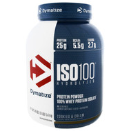 Dymatize Nutrition, ISO 100 Hydrolyzed 100% Whey Protein Isolate, Cookies & Cream, 3 lbs (1.36 kg)