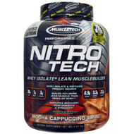 Muscletech, NitroTech, Whey Isolate+ Lean Musclebuilder, Mocha Cappuccino Swirl, 3.97 lbs (1.80 kg)