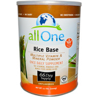 All One (Nutritech), Rice Base, Multiple Vitamin & Mineral Powder, Unflavored, 2.2 lbs (1000 g)