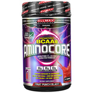 ALLMAX Nutrition, AMINOCORE, BCAA, 8G BCAAs, 100% Pure 45:30:25 Ratio, Gluten Free, Fruit Punch Blast, 2.57 lbs. (1166 g)