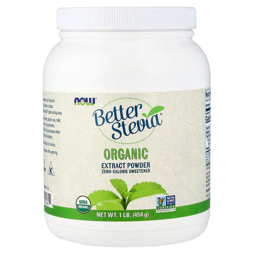 <img alt="NOW Foods, Better Stevia, Zero-Calorie Sweetener, Organic Extract Powder, 1 lb (454 g)" title="NOW Foods, Better Stevia, Zero-Calorie Sweetener, Organic Extract Powder, 1 lb (454 g),733739069610"