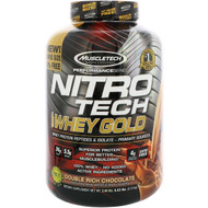 Muscletech, Nitro Tech, 100% Whey Gold, Whey Protein Powder, Double Rich Chocolate, 5.53 lbs (2.51 kg)