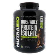 NutraBio Labs, 100% Whey Protein Isolate, Dutch Chocolate, 5 lbs (2268 g)