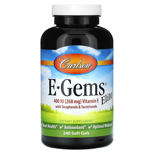 <img alt="Carlson, E-Gems Elite, Vitamin E with Tocopherols & Tocotrienols, 240 Soft Gels" title="Carlson, E-Gems Elite, Vitamin E with Tocopherols & Tocotrienols, 240 Soft Gels,088395007729"