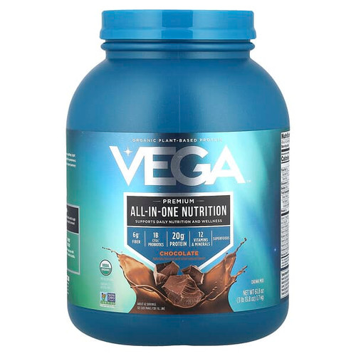 <img alt="Vega, Organic Plant-Based Protein, Premium All-In-One Nutrition, Chocolate, 3 lb 13.8 oz (1.7 kg)" title="Vega, Organic Plant-Based Protein, Premium All-In-One Nutrition, Chocolate, 3 lb 13.8 oz (1.7 kg),838766004976"