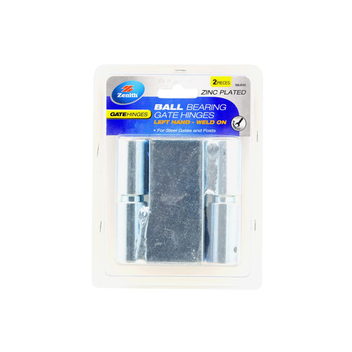 Zenith Zinc Plated Ball Bearing Gate Prison Hinge LH 2 Pack