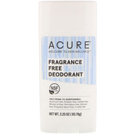 3 PACK of Acure, Deodorant, Fragrance Free, 2.25 oz (63.78 g)