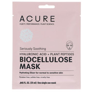 3 PACK of Acure Seriously Soothing Biocellulose Gel Mask -- 1 Mask