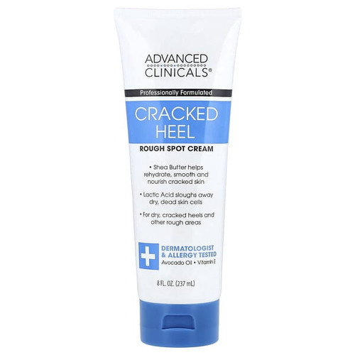 <img alt="Advanced Clinicals, Cracked Heel, Rough Spot Cream, 8 fl oz (237 ml)" title="Advanced Clinicals, Cracked Heel, Rough Spot Cream, 8 fl oz (237 ml),819265008368"
