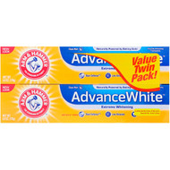Arm & Hammer, AdvanceWhite, Extreme Whitening Toothpaste, Clean Mint, Twin Pack, 6.0 oz (170 g) Each