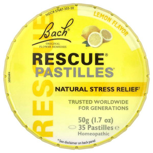 <img alt="Bach, Rescue Pastilles, Natural Stress Relief, Lemon, 35 Pastilles" title="Bach, Rescue Pastilles, Natural Stress Relief, Lemon, 35 Pastilles,741273015727"