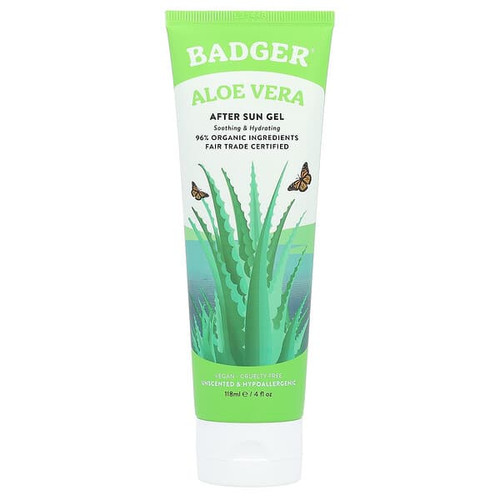 <img alt="Badger, Aloe Vera, After Sun Gel, Unscented, 4 fl oz (118 ml)" title="Badger, Aloe Vera, After Sun Gel, Unscented, 4 fl oz (118 ml),634084470000"