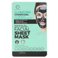 BCL, Be Care Love, Essential Oil Serum-Infused Facial Sheet Mask, Clarifying Charcoal, 1 Mask