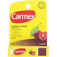 Carmex, Classic Lip Balm, Medicated, SPF 15, Cherry, .15 oz (4.25 g)