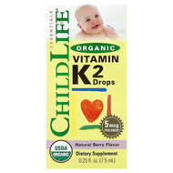 <img alt="ChildLife Essentials, Organic Vitamin K2 Drops, Natural Berry, 5 mcg, 0.25 fl oz (7.5 ml)" title="ChildLife Essentials, Organic Vitamin K2 Drops, Natural Berry, 5 mcg, 0.25 fl oz (7.5 ml),608274145009"