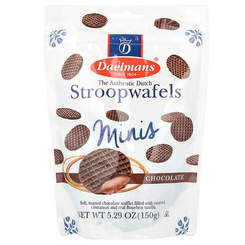 <img alt="Daelmans, Mini Stroopwafels, Chocolate, 5.29 oz (150 g)" title="Daelmans, Mini Stroopwafels, Chocolate, 5.29 oz (150 g),811288030005"