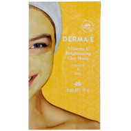 3 PACK of Derma E, Vitamin C Brightening Clay Mask, Turmeric & Kale, 0.35 oz (10 g)