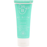 3 PACK of Dr. Brite Natural Activated Charcoal Whitening Toothpaste Travel Size Mint -- 2 oz