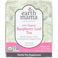 3 PACK of Earth Mama Organics Raspberry Leaf Tea -- 16 Tea Bags
