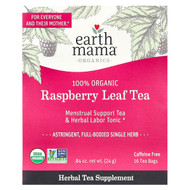 <img alt="Earth Mama, Organics, 100% Organic Raspberry Leaf Tea, Caffeine Free, 16 Tea Bags, 0.84 oz (24 g)" title="Earth Mama, Organics, 100% Organic Raspberry Leaf Tea, Caffeine Free, 16 Tea Bags, 0.84 oz (24 g),859220010296"