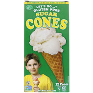 Edward & Sons, Lets Do Organic, Gluten Free Sugar Cones, 12 Cones, 4.6 oz (132 g)