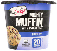 FlapJacked, Mighty Muffin with Probiotics, Blueberry, 1.94 oz (55 g)
