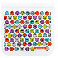 Full Circle, ZipTuck, Reusable Lunch Bag Set, Emojis, 1 Sandwich + 1 Snack