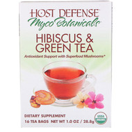 Fungi Perfecti, Host Defense, MycoBotanicals, Hibiscus & Green Tea, 16 Tea Bags, 1.0 oz (28.8 g)