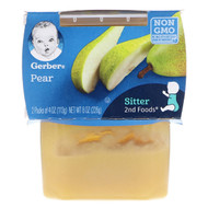 3 PACK of Gerber, 2nd Foods, Pear, 2 Pack, 4 oz (113 g) Each